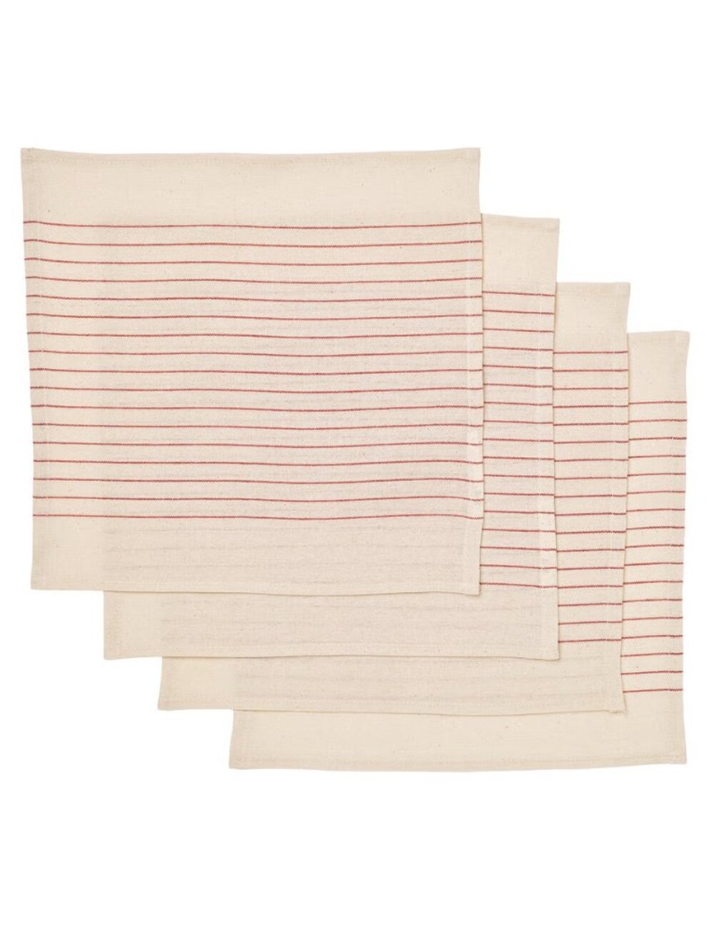 IKEA VIPPSTARR Napkin, stripe pattern red natural, 12x12 "